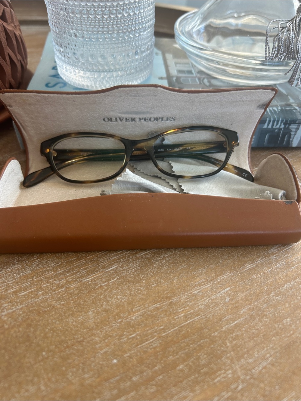 Oliver Peoples Olive Tortoise Rectangular Eyeglasses